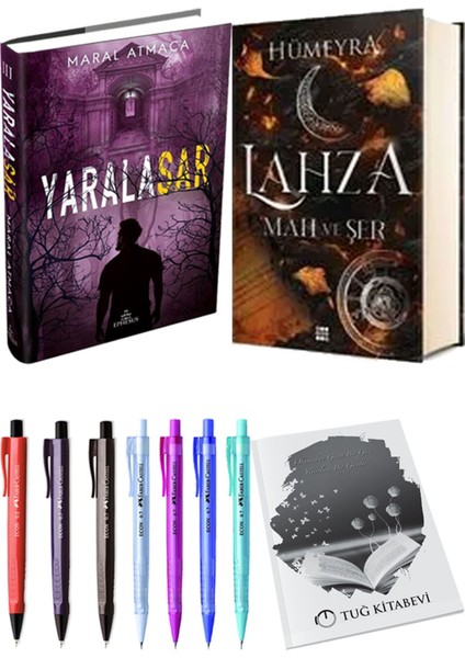 Lahza 1 Mah ve Şer Ciltli ve Ephesus Yayınları Yaralasar 3 Ciltli Maral Atmaca 2'li Set + Hediyeli