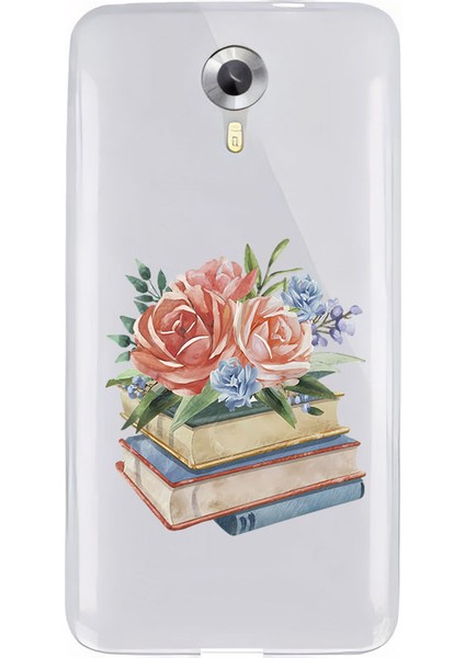 General Mobile 4g Uyumlu Kitap ve Çiçek Desenli Silikon Kılıf