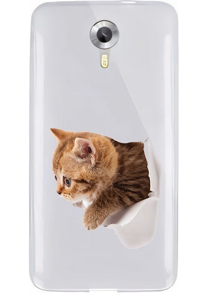General Mobile 4g Uyumlu Meraklı Yavru Kedi Desenli Silikon Kılıf