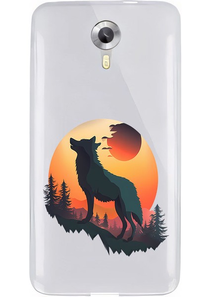 General Mobile 4g Uyumlu Uluyan Kurt Desenli Silikon Kılıf