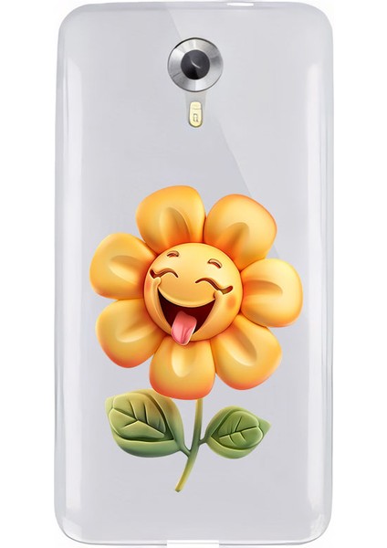 General Mobile 4g Uyumlu Gülümseyen Çiçek Desenli Silikon Kılıf