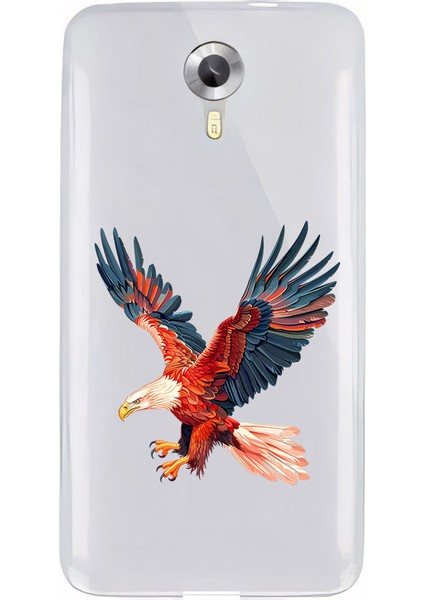 General Mobile 4g Uyumlu Uçan Kartal Desenli Silikon Kılıf
