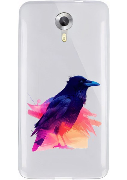 General Mobile 4g Uyumlu Renkli Karga Desenli Silikon Kılıf