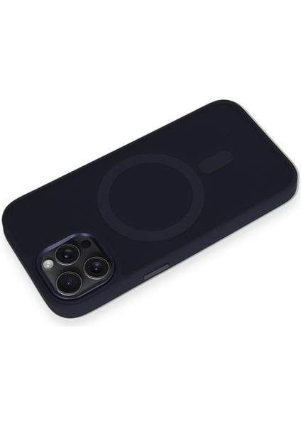 iPhone 14 Pro Max Kılıf Wireless Şarj Özellikli Lens Çerçeveli Kenarı Silikon Oslo Kapak