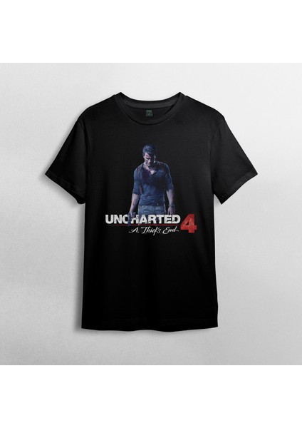 Uncharted 4 Pamuklu Bisiklet Yaka T-Shirt Model 1 fiyatları