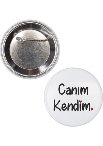 2'li Canım Kendim Özel Metal Iğneli Rozet
