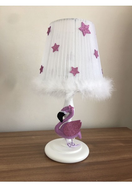Bebek Çocuk Odası Abajur Mor Filamingo