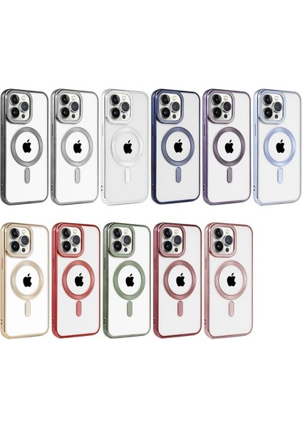 iPhone 14 Pro Max Kılıf Yüksek Kamera Çerçeveli ve Magsafe Şarj Özellikli Dayanıklı Kronos Kapak