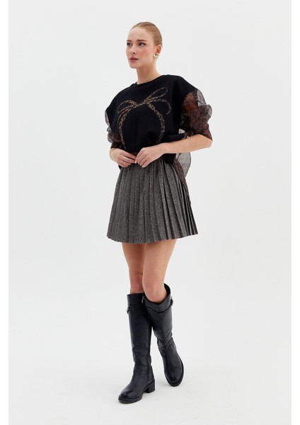 Piliseli Kaşe Mini Etek fiyatları