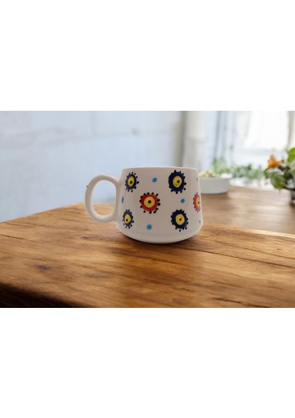 Seramik Nazar Boncuklu Kupa Bardak Kahve Kupası fiyatları