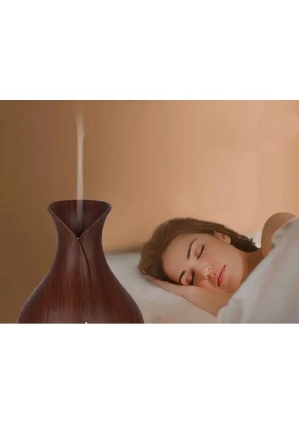 Kahverengi Vazo Ultrasonik Hava Nemlendirici ve Aroma Difüzörü - 7 Renk Işıklı | 200 ml fiyatları