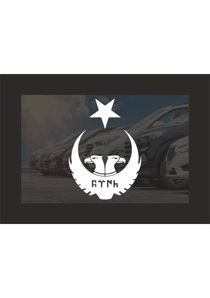 Çift Başlı Kartal Ay Yıldız Araç, Araba, Oto, Motorsiklet, Kask, Laptop, Cam Sticker