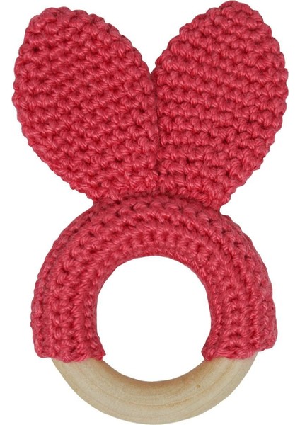 Organik Amigurumi Mercan Mini Bunny Diş Kaşıyıcı Mercan