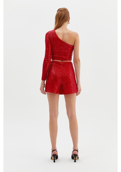 Pullu Payetli Şort Etek