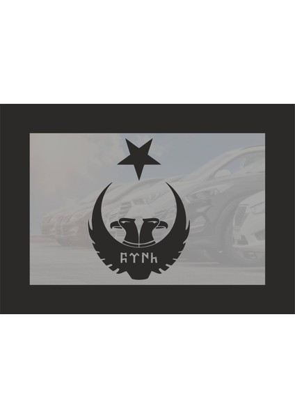 Çift Başlı Kartal Ay Yıldız Araç, Araba, Oto, Motorsiklet, Kask, Laptop, Cam Sticker