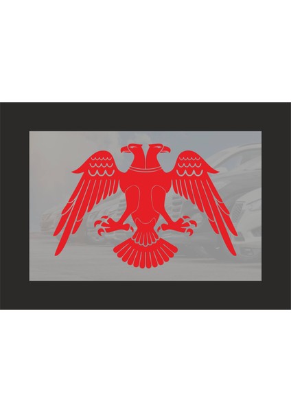 Çift Başlı Kartal Araç, Oto, Araba, Motorsiklet, Kask, Laptop, Cam Sticker