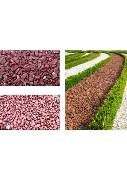 Dolomit Taşı Bordo 2-4 cm 20 kg Doğal Dekorasyon Taşı