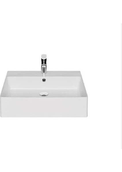 VX260 Volga Tezgah Üstü Kare Lavabo 60 cm