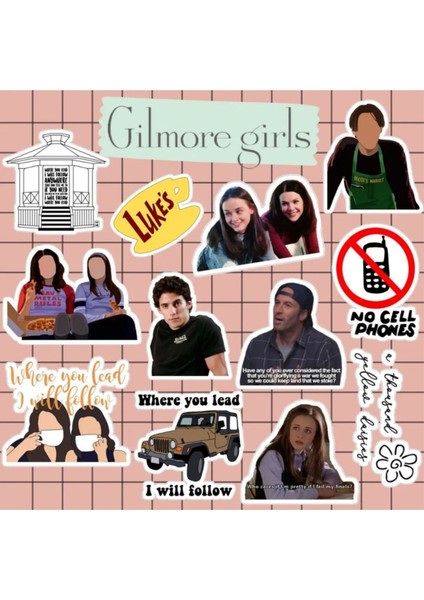 Gilmore Girls Sticker Seti | Laptop Notebook Telefon Etiket