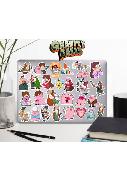 Gravity Falls Esrarengiz Kasaba Seri 1 Sticker Telefon Laptop Notebook Tablet Defter Matara Etiket