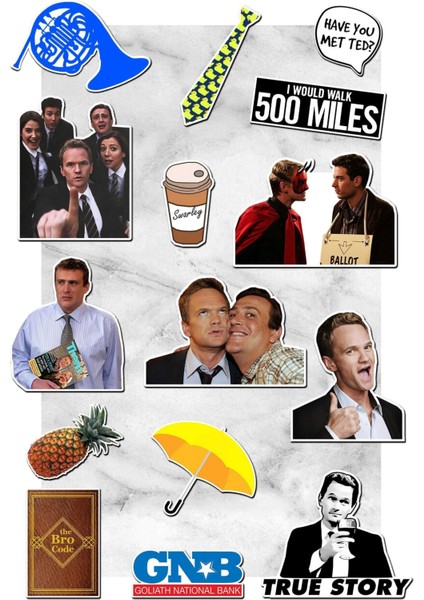 HimymSeri 2 Laptop Notebook Tablet Sticker Seti