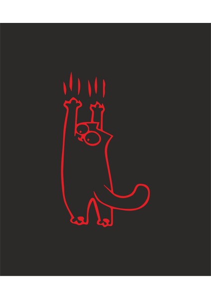 Kayan Kedi Sticker Motor, Kask, Laptop, Araba Sticker