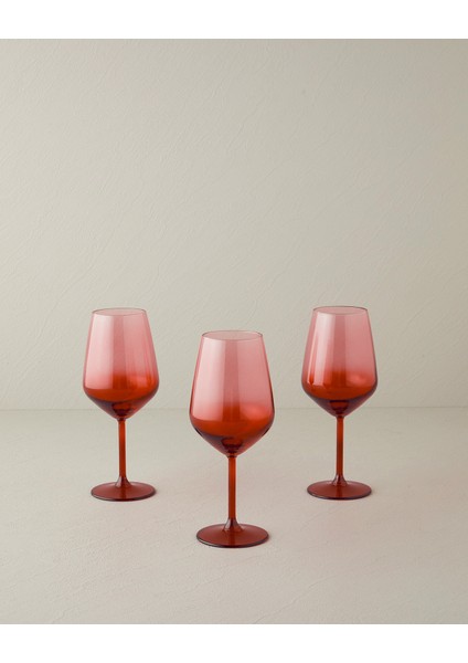 Christmas Cam 3'lü Kadeh 490 ml Kırmızı