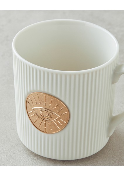 Goldie Eye New Bone China Kupa 370 ml Beyaz-Gold modelleri
