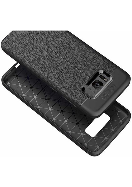 Samsung Galaxy S8 Plus Kılıf Niss Deri Desen Silikon
