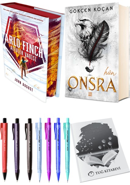 Onsra Hun Ciltli ve Arlo Finch Alevler Vadisi Ciltli John August 2li Set