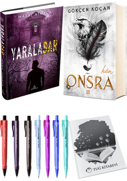 Onsra Hun Ciltli ve Ephesus Yayınları Yaralasar 3 Ciltli Maral Atmaca 2li Set