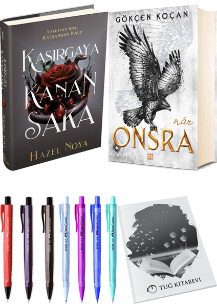 Onsra Nar Ciltli ve Ephesus Yayınları Kasırgaya Kanan Saka 1 Ciltli Hazel Noya 2li Set