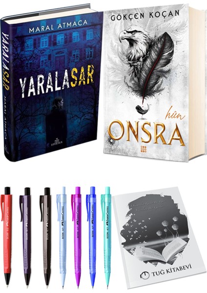 Onsra Hun Ciltli ve Ephesus Yayınları Yaralasar 1 Ciltli Maral Atmaca 2li Set