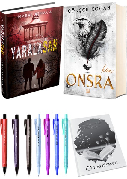 Onsra Hun Ciltli ve Ephesus Yayınları Yaralasar 4 Ciltli Maral Atmaca 2li Set