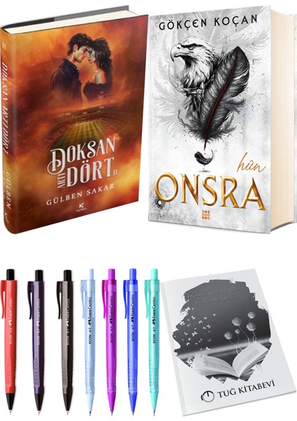 Onsra Hun Ciltli ve Doksan Artı Dört 2 Ciltli Gülben Sakar 2li Set
