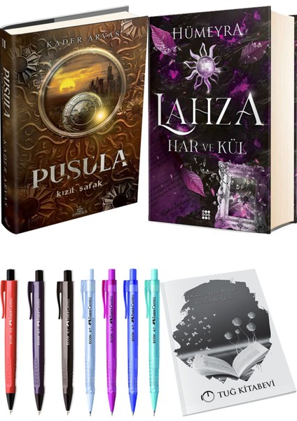 Lahza 2 Har ve Kül Ciltli ve Pusula 2 Kızıl Şafak Ciltli Kader Arvas 2li Set