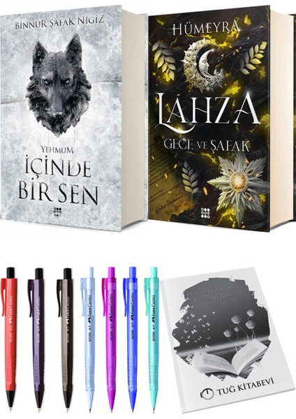 Lahza 3 Gece ve Şafak Ciltli ve Içinde Bir Sen 3 Yehmum Ciltli Binnur Şafak Nigiz 2li Set