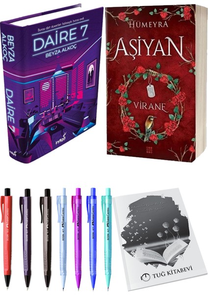 Aşiyan 1 Virane Ciltli ve Daire 7 Ciltli Beyza Alkoç 2li Set