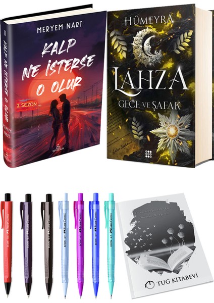 Lahza 3 Gece ve Şafak Ciltli ve Kalp Ne Isterse O Olur 2 Ciltli Meryem Nart 2li Set