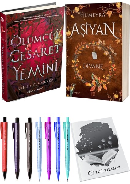 Aşiyan 2 Divane Ciltli ve Ölümcül Cesaret Yemini Ciltli Brigid Kemmerer 2li Set
