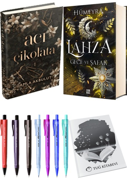 Lahza 3 Gece ve Şafak Ciltli ve Acı Çikolata Ciltli Damla Akbulut 2li Set