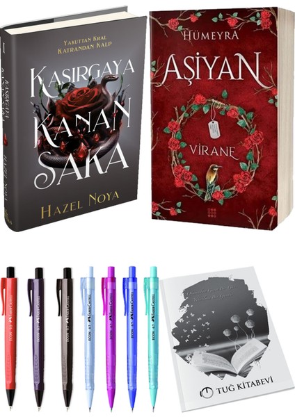 Aşiyan 1 Virane Ciltli ve Ephesus Yayınları Kasırgaya Kanan Saka 1 Ciltli Hazel Noya 2li Set