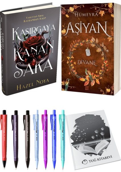 Aşiyan 2 Divane Ciltli ve Ephesus Yayınları Kasırgaya Kanan Saka 1 Ciltli Hazel Noya 2li Set