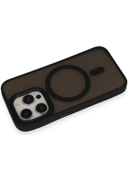 Apple iPhone 14 Pro Max Kılıf Wireless Şarj Özellikli Lens Çerçeveli Kenarı Silikon Oslo Kapak