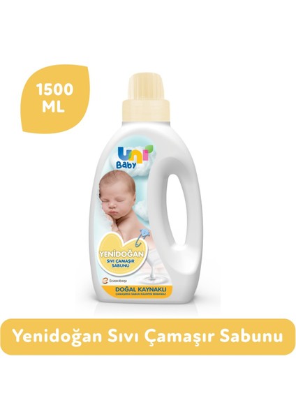 Yeni Doğan Çamaşır Deterjanı/sabunu 1500ML (Sarı) + Yumuşatıcı 1500ML Hassas Ciltler Için/hipoalerjenik (Pembe) Karma (2 Li Set)