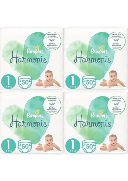 Pampers Harmonie Bebek Bezi Beden:1 (2-5kg) Yeni Doğan 200 Adet Avantaj Ultra Fırsat Pk