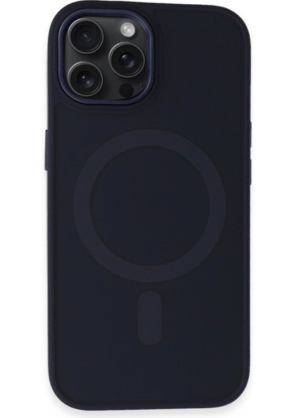 Apple iPhone 15 Pro Kılıf Wireless Şarj Özellikli Lens Çerçeveli Kenarı Silikon Oslo Kapak