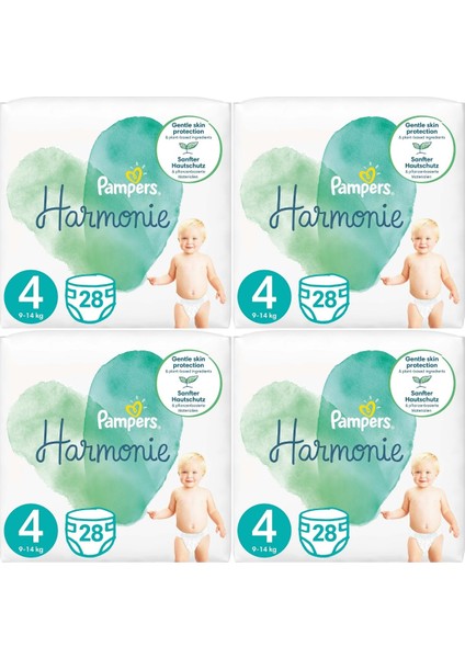 Pampers Harmonie Bebek Bezi Beden:4 (9-14KG) Maxi 112 Adet Avantaj Ultra Fırsat Pk