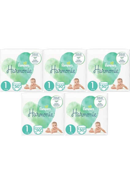 Pampers Harmonie Bebek Bezi Beden:1 (2-5kg) Yeni Doğan 250 Adet Mega Ultra Fırsat Pk