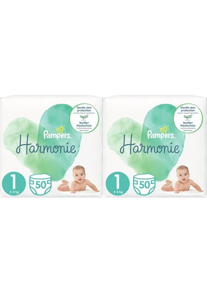 Pampers Harmonie Bebek Bezi Beden:1 (2-5kg) Yeni Doğan 100 Adet Ekonomik Ultra Fırsat Pk